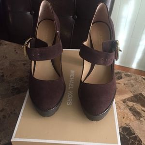 Michael Kors Brown Suede Heels